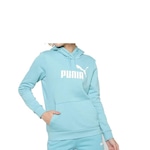 Blusão Feminino Puma com Capuz ESS Logo FL VERDE/BRANCO