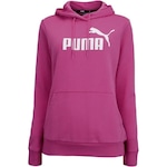 Blusão Feminino Puma com Capuz ESS Logo FL ROSA/BRANCO