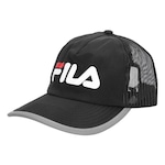 Boné Aba Curva Fila Trucker Performance - Elástico - Adulto PRETO