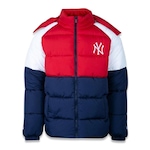 Jaqueta Puffer New Era NYC com Capuz - Masculina VERMELHO