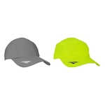 Kit Bonés de Beach Tennis Penalty com Proteção UV - Strapback - Adulto - 2 unidades CINZA ESC/VERDE