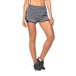 Shorts 2 Em 1 Run More Silky - Feminino CINZA/PRETO