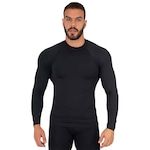 Camiseta Manga Longa Térmica Segunda Pele Vekyo Compressão Proteção UV - Masculina PRETO