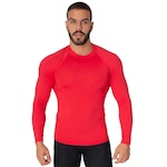 Camiseta Manga Longa Térmica Segunda Pele Vekyo Compressão Proteção UV - Masculina VERMELHO