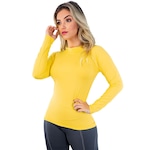 Camiseta Térmica de Compressão Vekyo Segunda Pele Proteção UV - Feminina AMARELO