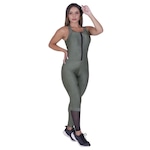 Macacão Orbis Fitness Relevo Detalhe Tela - Feminino VERDE