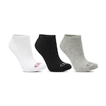 Kit de Meias Olympikus Cano Curto - Feminino BRANCO/PRETO