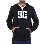 Blusão Com Capuz DC Shoes Aberto DC Star Zh Oversize -Masculino PRETO