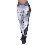 Calça Legging Fitness Orbis Fitness Recortes Degrade Cós Transpassado - Feminina BRANCO