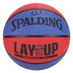 Kit Bola Basquete Spalding Lay-up + Bomba de Ar AZUL/VERMELHO