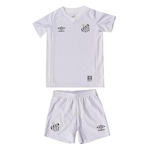 Kit Uniforme do Santos Oficial 1 2022b Umbro - Infantil BRANCO