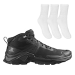 Bota Impermeável Salomon X Raise 2 - Masculina + 3 Pares de Meias PRETO