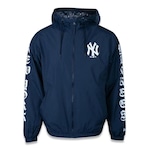 Jaqueta Corta Vento New Era New York Yankees Street Paisley com Capuz - Masculina AZUL ESCURO