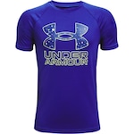 Camiseta Under Armour Tech Hybrid Print Fill - Infantil AZUL