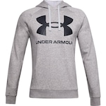 Blusão de Moletom com Capuz Under Armour Rival Fleece Big Logo HD - Masculino CINZA/PRETO