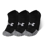 Kit Meias Invisível Under Armour Heatgear - 3 Pares - Unissex PRETO