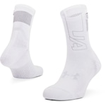 Meia Cano Alto Under Armour Dry Run - Unissex BRANCO