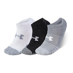 Kit Meias Invisível Under Armour Heatgear - 3 Pares - Unissex BRANCO