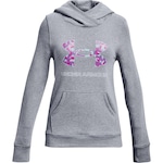 Blusão de Moletom com Capuz Under Armour Rival Fleece Logo Hoodie - Infantil CINZA