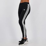 Calça Legging Feminina 3 Listras adidas PRETO