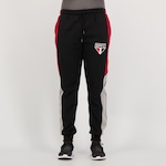 Calça Moletom São Paulo Futfanatics Tricolor - Masculina PRETO