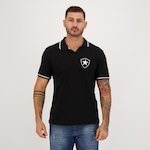 Camisa Polo Botafogo Futfanatics Retrô - Masculina PRETO