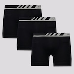 Kit de Cueca Boxer Lupo Microfibra - 3 unidades - Adulto PRETO