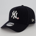 Boné Aba Curva New Era MLB New York Yankees 940 Logo - Snapback - Adulto AZUL