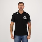 Camisa Polo Santos Futfanatics Retrô - Masculina PRETO