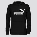 Blusão de Moletom Puma Essential Logo - Infantil PRETO