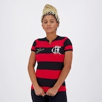 Camisa Flamengo Braziline Flatri Zico - Feminina PRETO