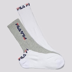 Kit Meia Fila 3 Pares Mix - Adulto BRANCO/CINZA