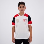 Camisa do Flamengo Retrô Zico - Infantil BRANCO/VERMELHO