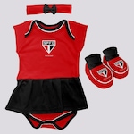 Kit Body São Paulo Torcida Torcida Baby Triple - Infantil VERMELHO