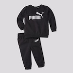 Agasalho Puma Minicats Ess Crew Jogger FL - Infantil PRETO