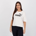 Camiseta Cropped Puma Ess Logo - Feminina BRANCO