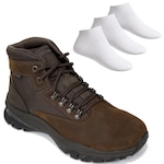 Kit Bota Skechers Ralcon Lorken + 3 Pares de Meias - Masculina MARROM