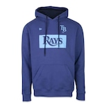 Blusão de Moletom com Capuz New Era MLB Tampa Bay Rays Soccer Style - Masculino AZUL ESCURO