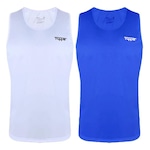 Kit 2 Regatas Topper Fut Classic - Masculina AZUL/BRANCO