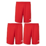 Kit 3 Calções Topper Fut Classic - Masculino VERMELHO