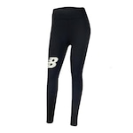 Calça Legging New Balance Logo Accelerate - Feminina PRETO/BRANCO