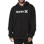 Jaqueta Com Capuz Hurley Aberto O&O Solid - Masculino PRETO