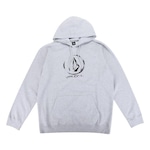 Blusão de Moletom com Capuz Volcom Canguru Logo Oversize - Masculino CINZA