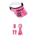 Kit de Corrida HUPI Viseira + Cadarço Elástico HUPI - Adulto ROSA