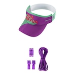 Kit 1 Viseira de Corrida e 1 Cadarço Elástico Hupi Purple ROXO