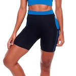 Bermuda Snd Fitness Cross Com Bolso - Feminina PRETO/AZUL