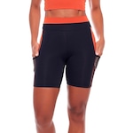 Bermuda Snd Fitness Cross Com Bolso - Feminina PRETO/LARANJA ESC