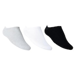 Kit de Meias Sapatilha Keny KN22 - 39 ao 43 - Masculino - 3 Pares CINZA/BRANCO