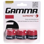 Overgrip Gamma Supreme com 03 unidades VERMELHO