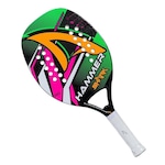 Raquete de Beach Tennis Shark Hammer - Adulto Verde/Laranja